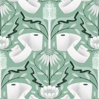 Toilet aesthetic bathroom mint ταπετσαρία