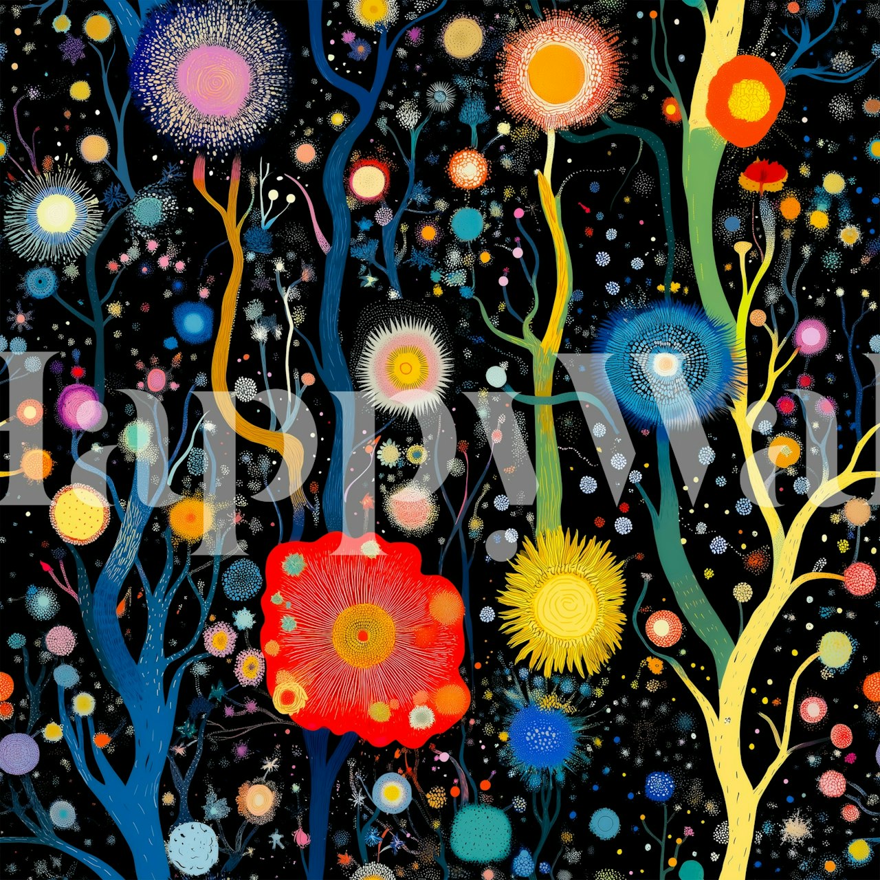 Vibrant Celestial Garden tapeta v místnosti