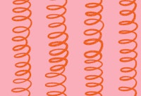 Pink and Orange Loops Funky Spiral Stripes behang