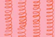 Pink and Orange Loops Funky Spiral Stripes