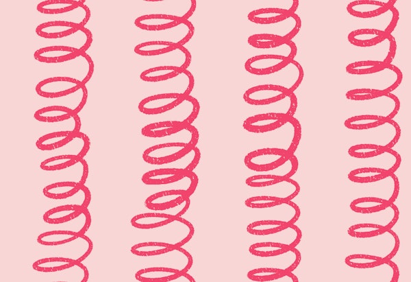 Cute Pink Loops Funky Spiral Stripes