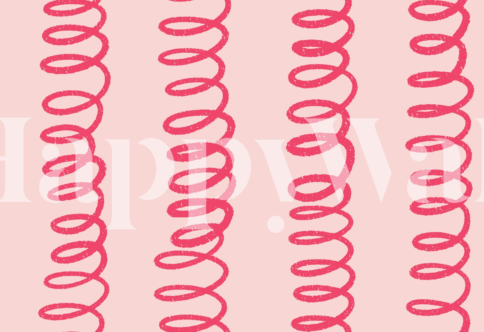 Cute Pink Loops Funky Spiral Stripes wallpaper | Happywall