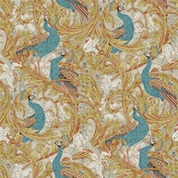 Peacock Garden in blue green rust papiers peint