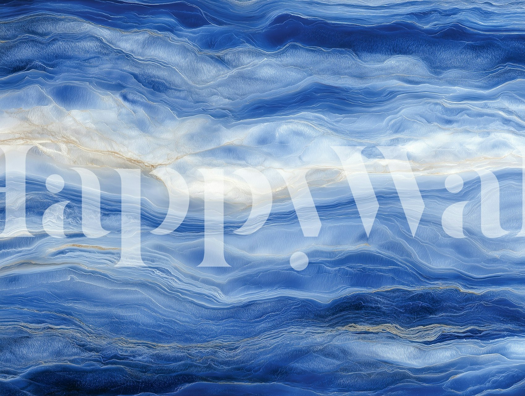 Blue Sodalite Marble wallpaper in a room