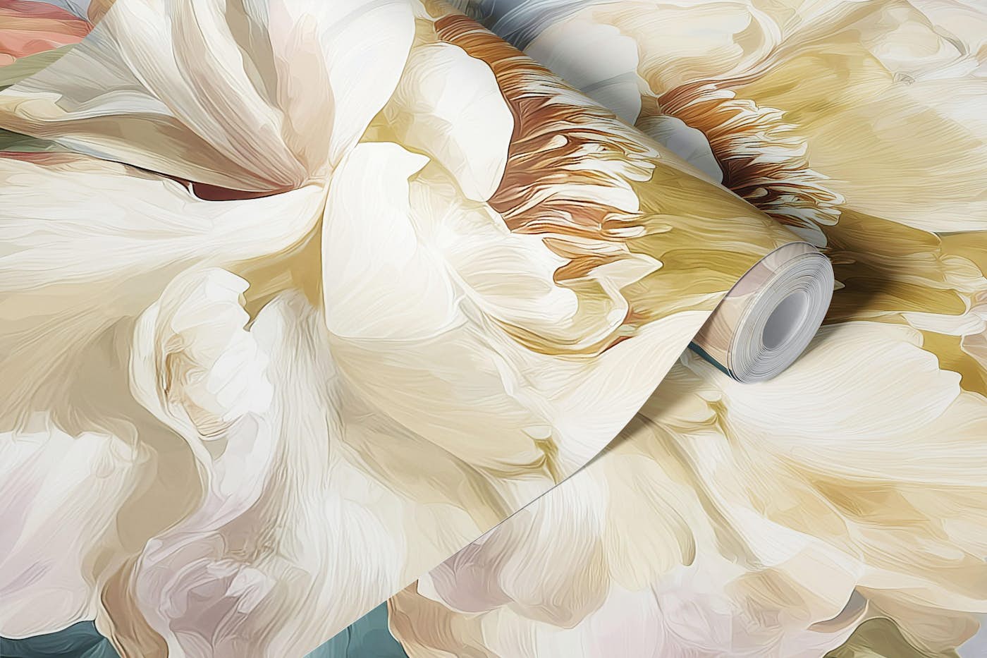 Blossoms in Pastel Hues wallpaper roll