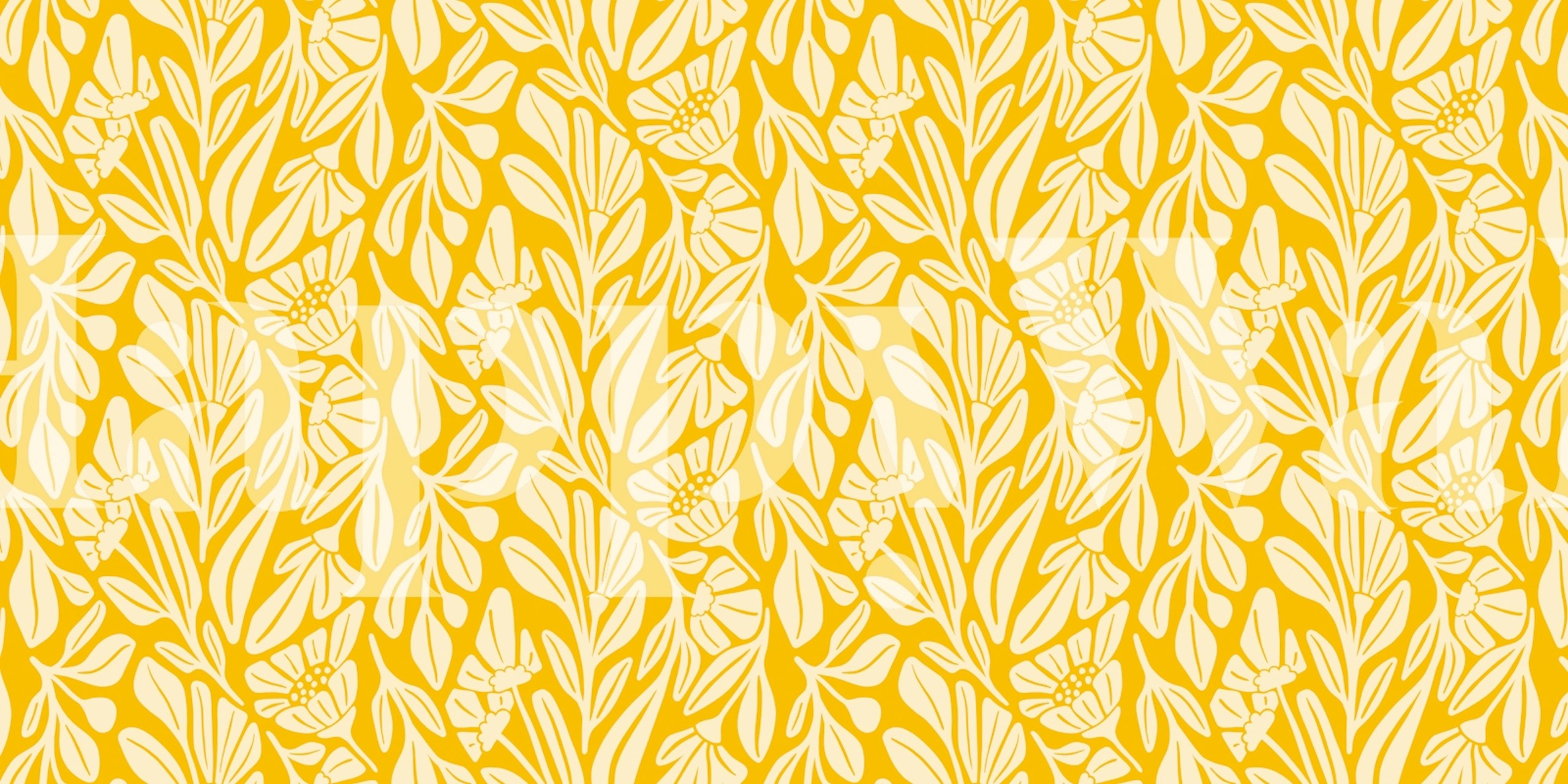 Minimalist Flowers Yellow tapeta w pokoju