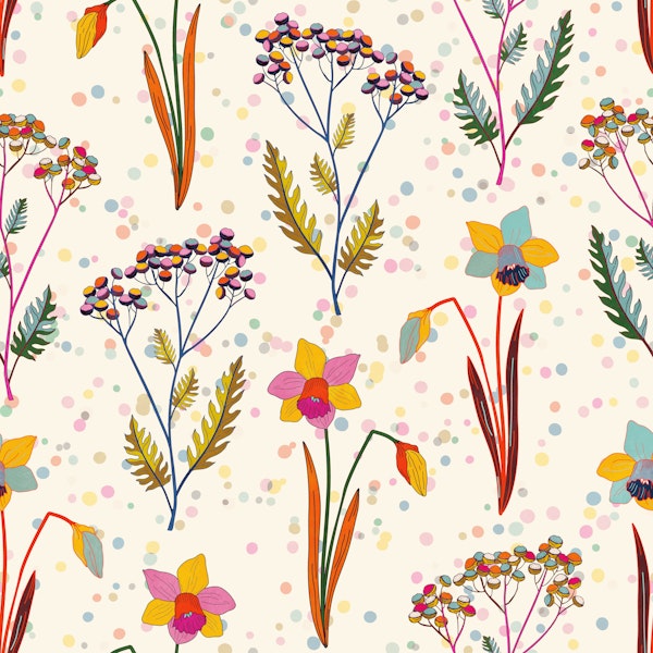 Polka Bloom Garden Beige