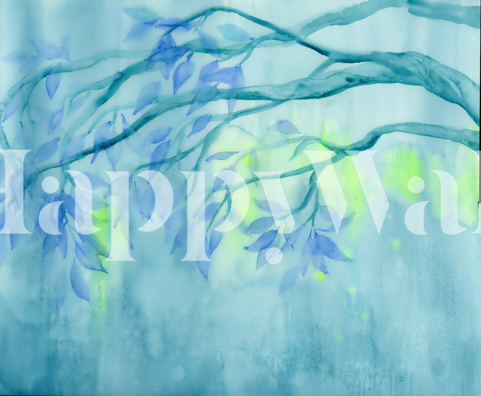 Carta da parati Tranquil Blue Canopy in una stanza