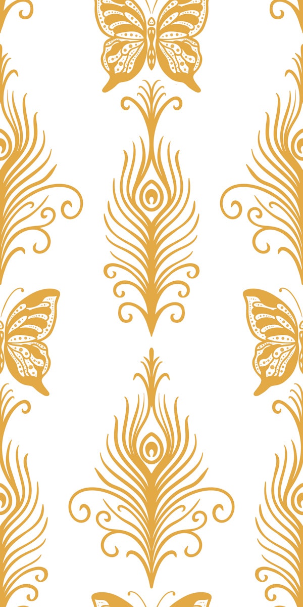 Peacock Feathers and Butterflies 1