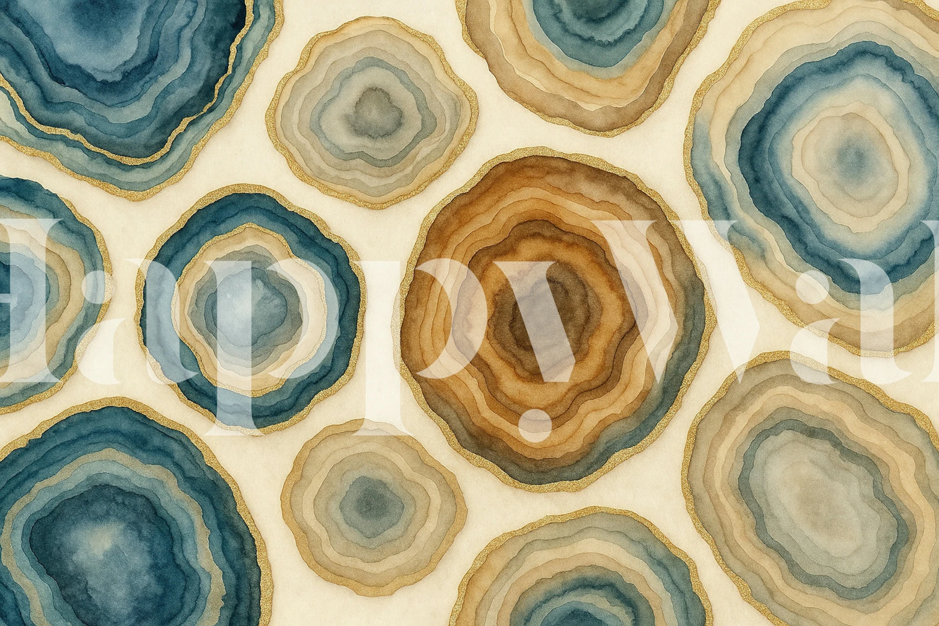 Geode Elegance wallpaper design in a room