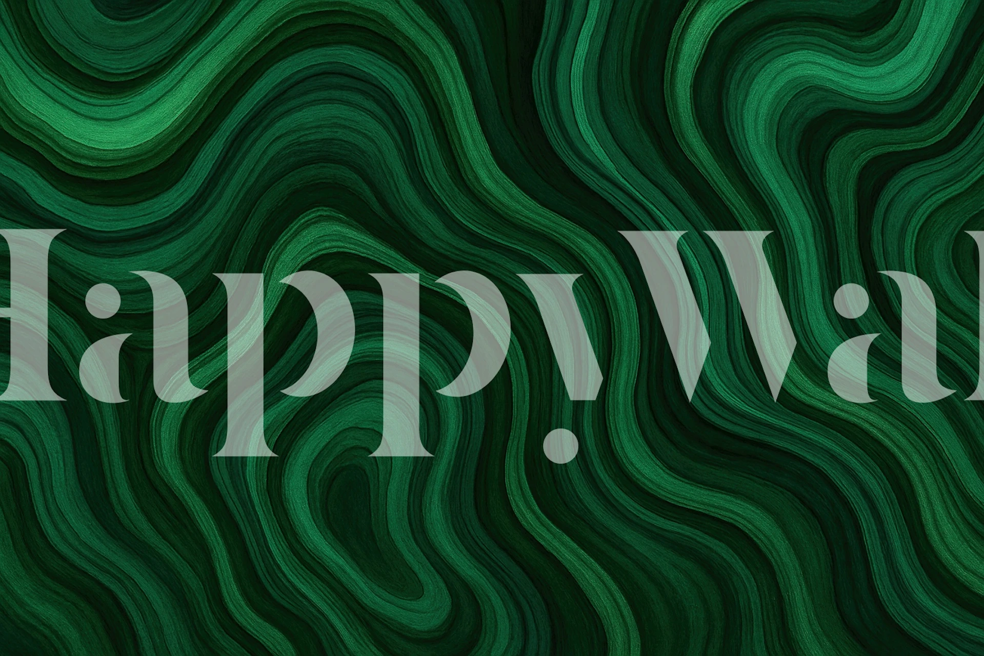 Malachite Whorls wallpaper in a stylish room