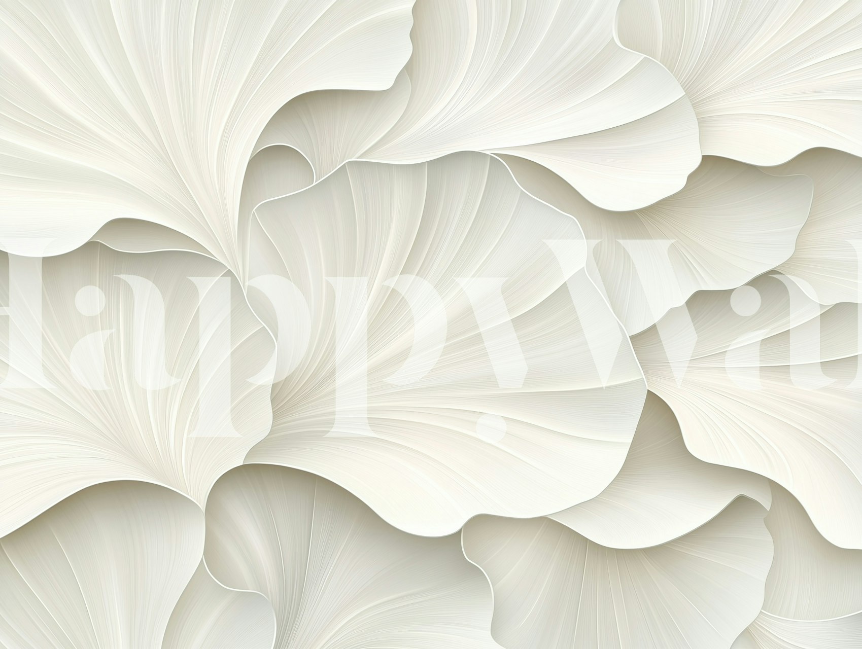 Tapeta Textured Floral Shape Relief w pokoju