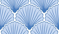 Seashell scallops - blue and white ταπετσαρία