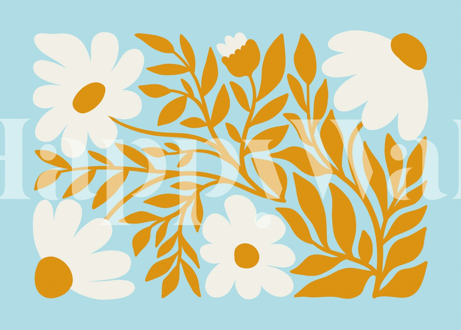 Květinový design tapet s sedmikráskami