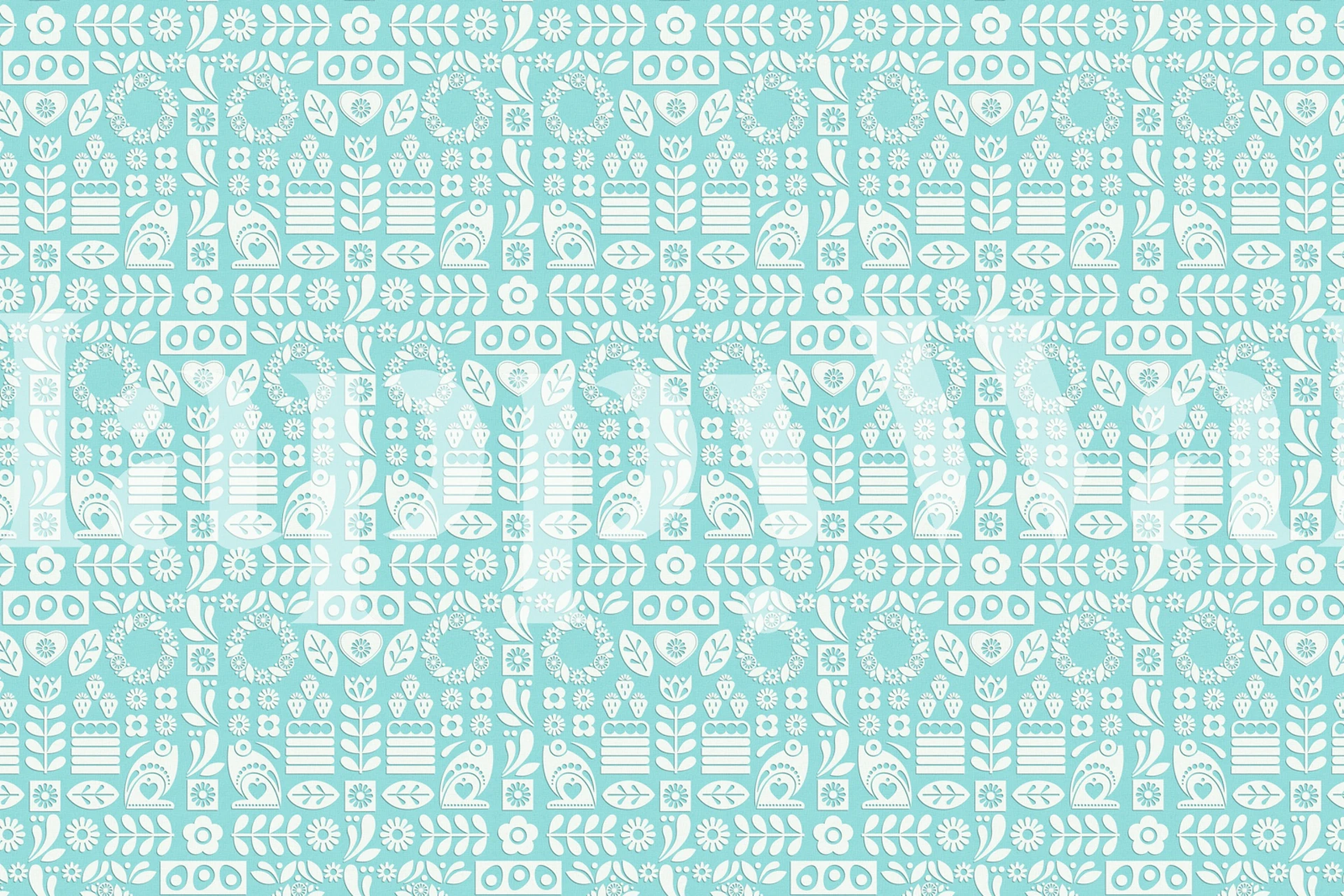 Scandi Midsommar Limpet Shell Blue Celeste tapet i ett rum