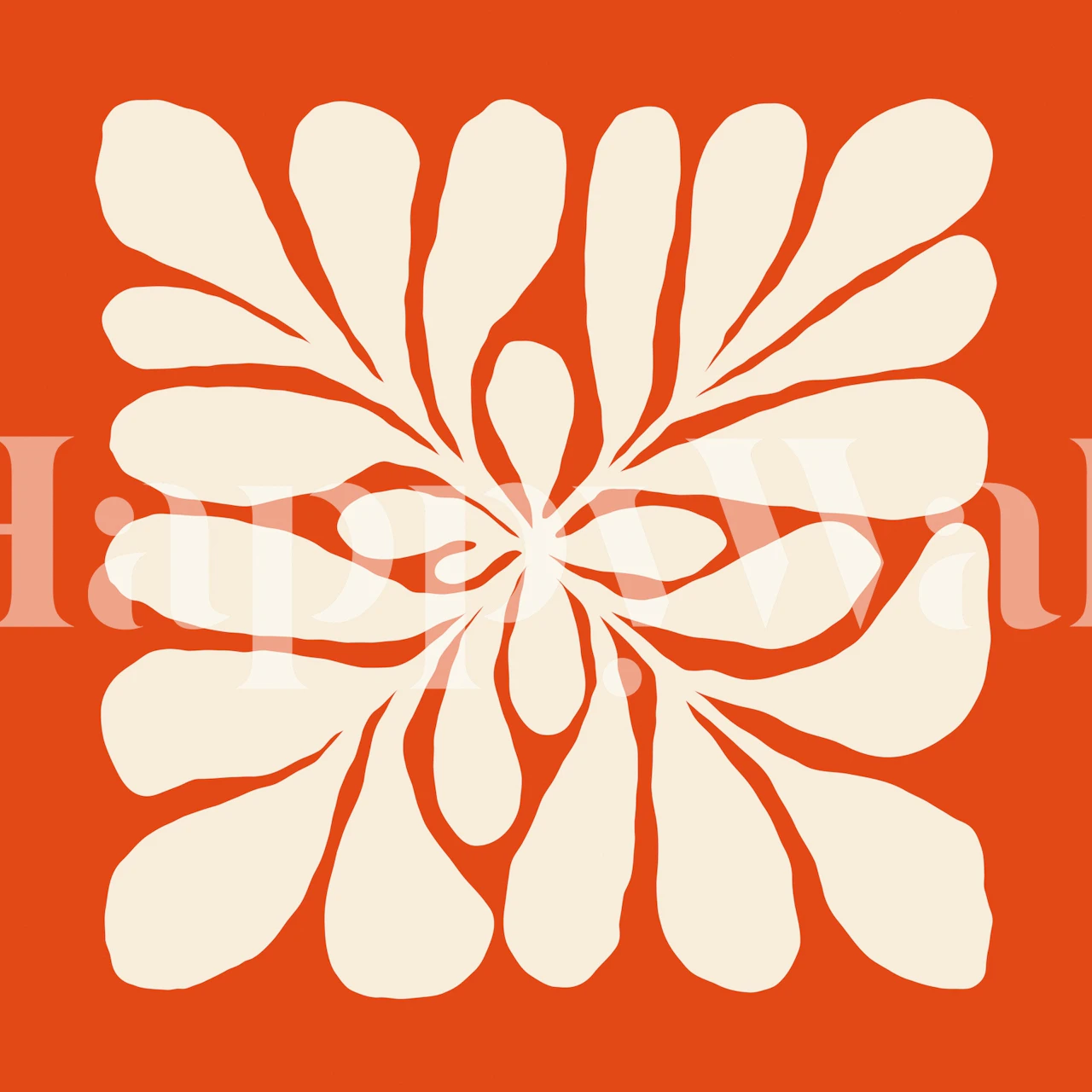 Vibrant Leaf Burst wallpaper in a room