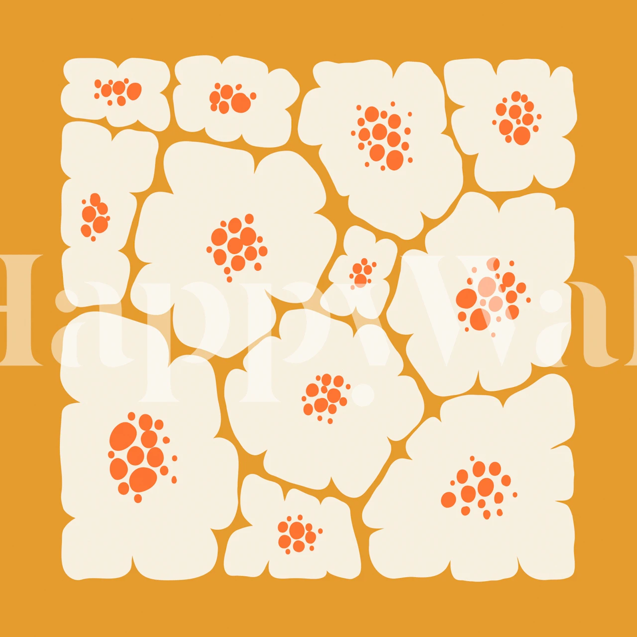 Sunny Blossom Charm tapet i en rumindretning