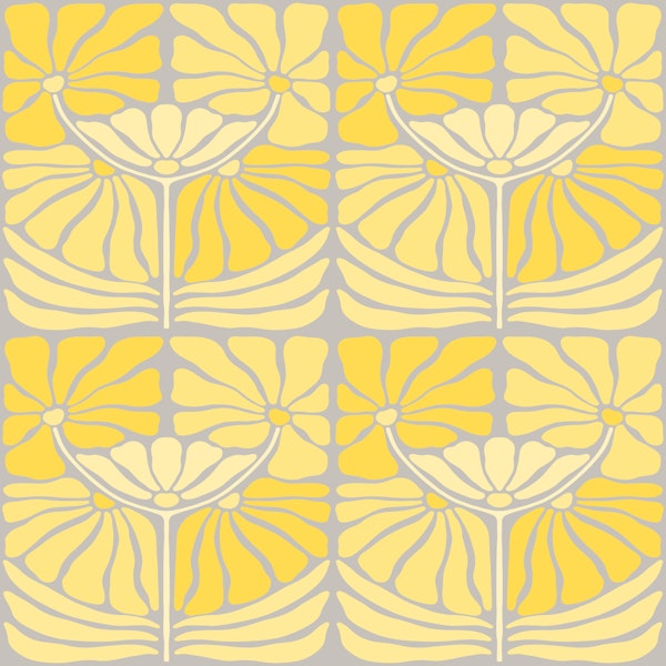 Vintage Yellow Florals