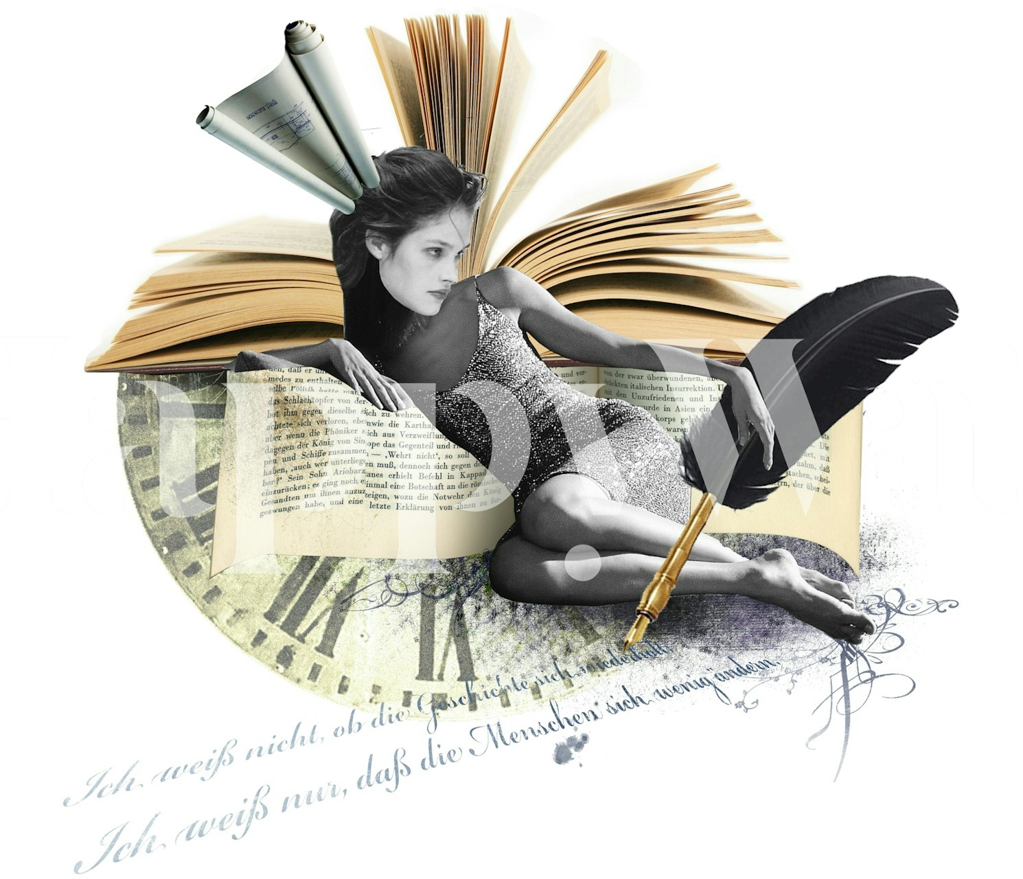 Timeless Reflection-tapet i en rominnredning.