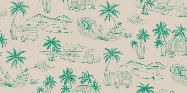 Toile de surf emerald green sand