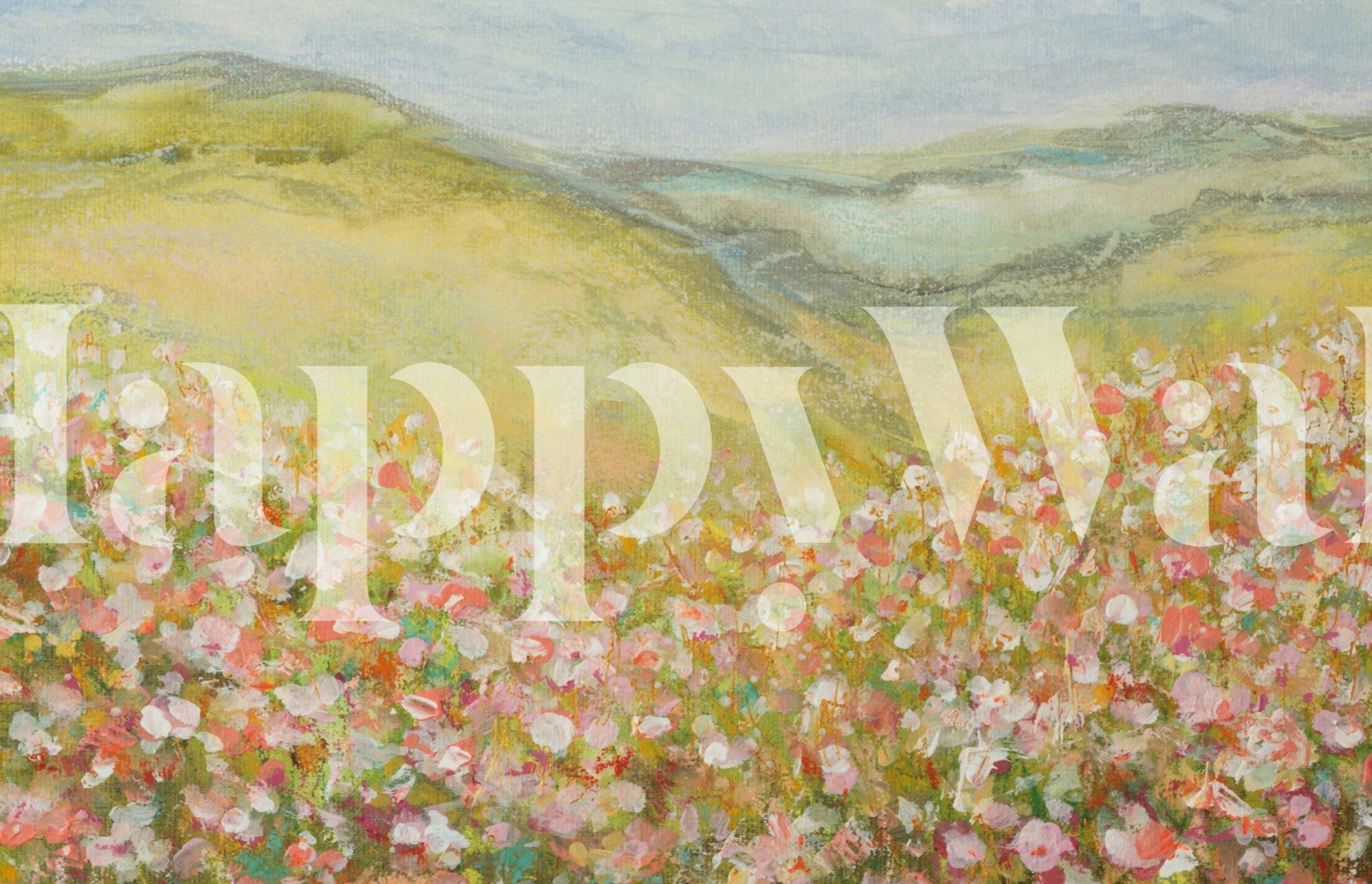 Tapeta Spring Glow Landscape w pokoju