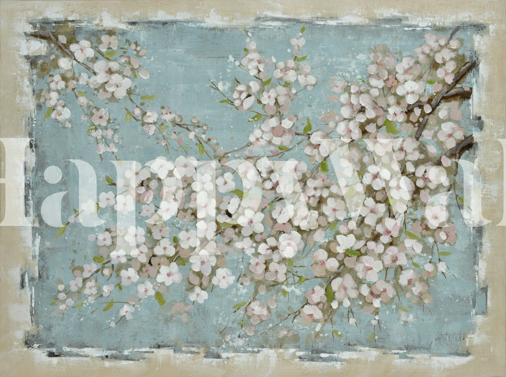 Ταπετσαρία Pastel Blossom σε ένα δωμάτιο