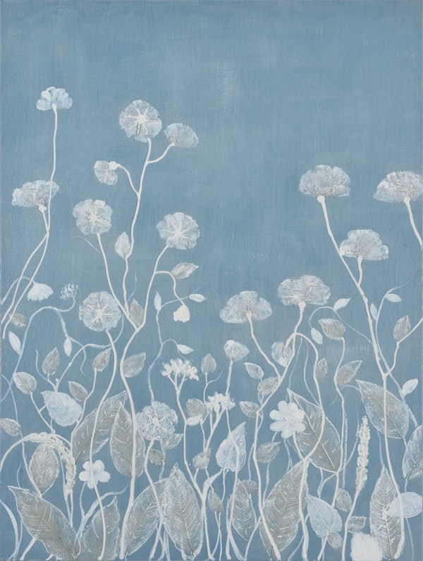 Soft Blue Floral Decor