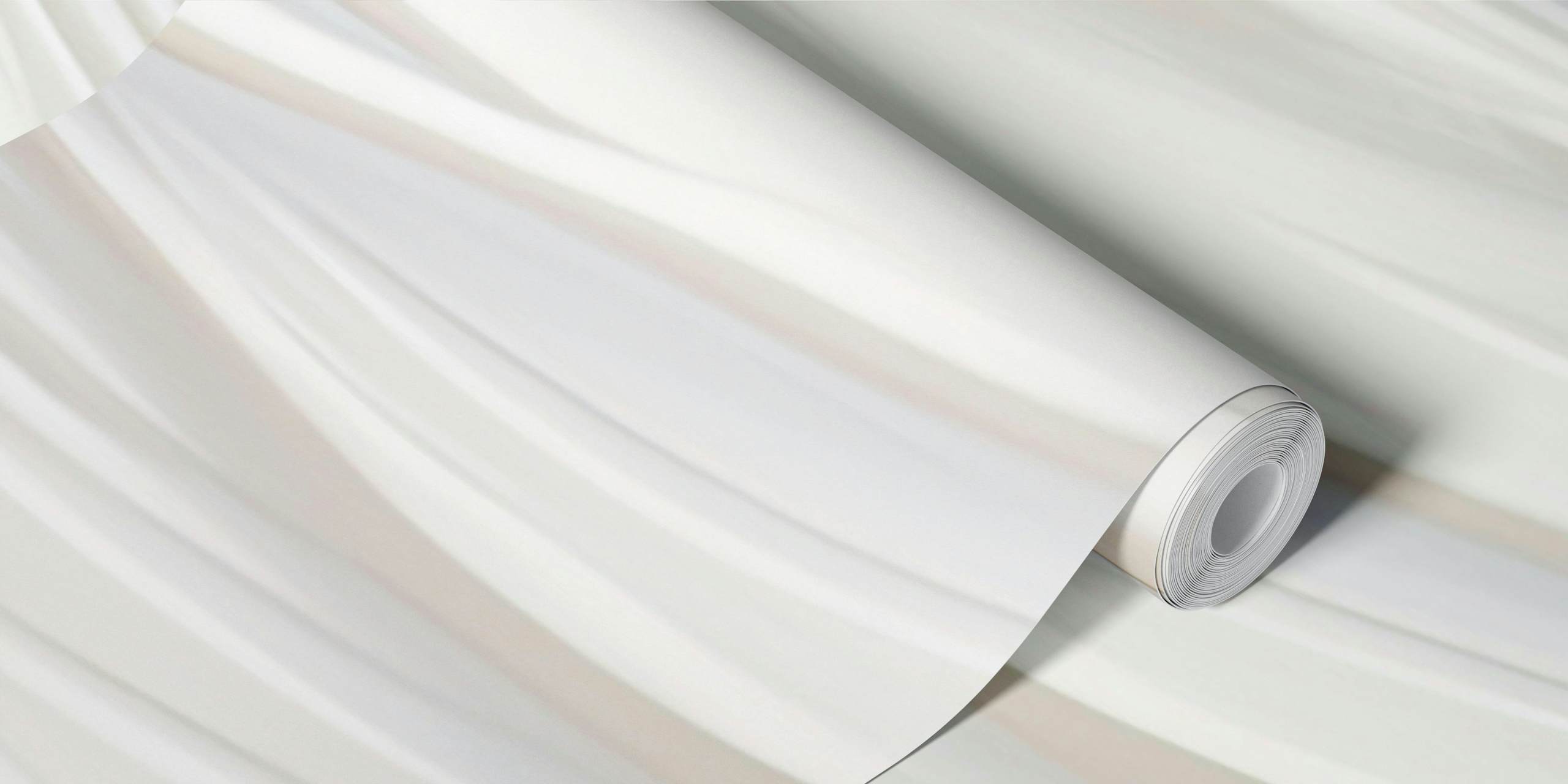 Textured flowing white wave pattern wallpaper