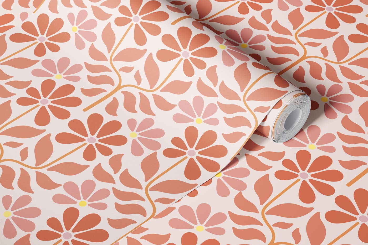 Warm Tones Garden wallpaper roll