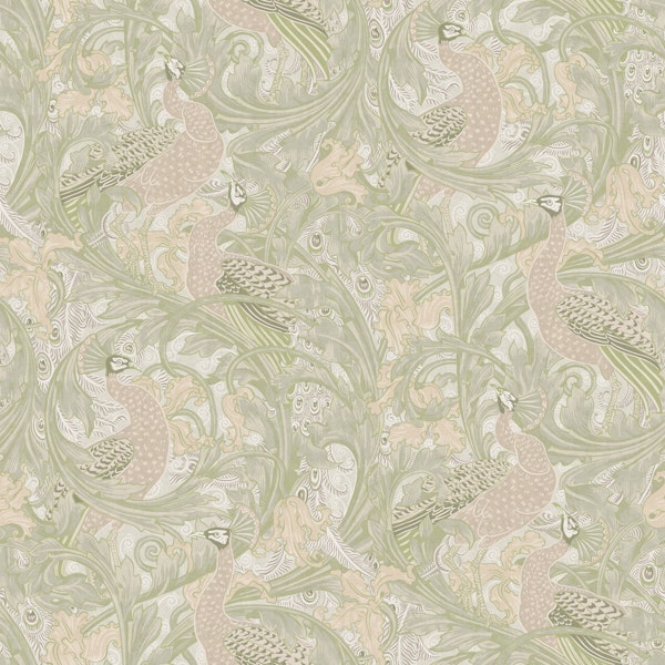 Peacock Garden in sage beige