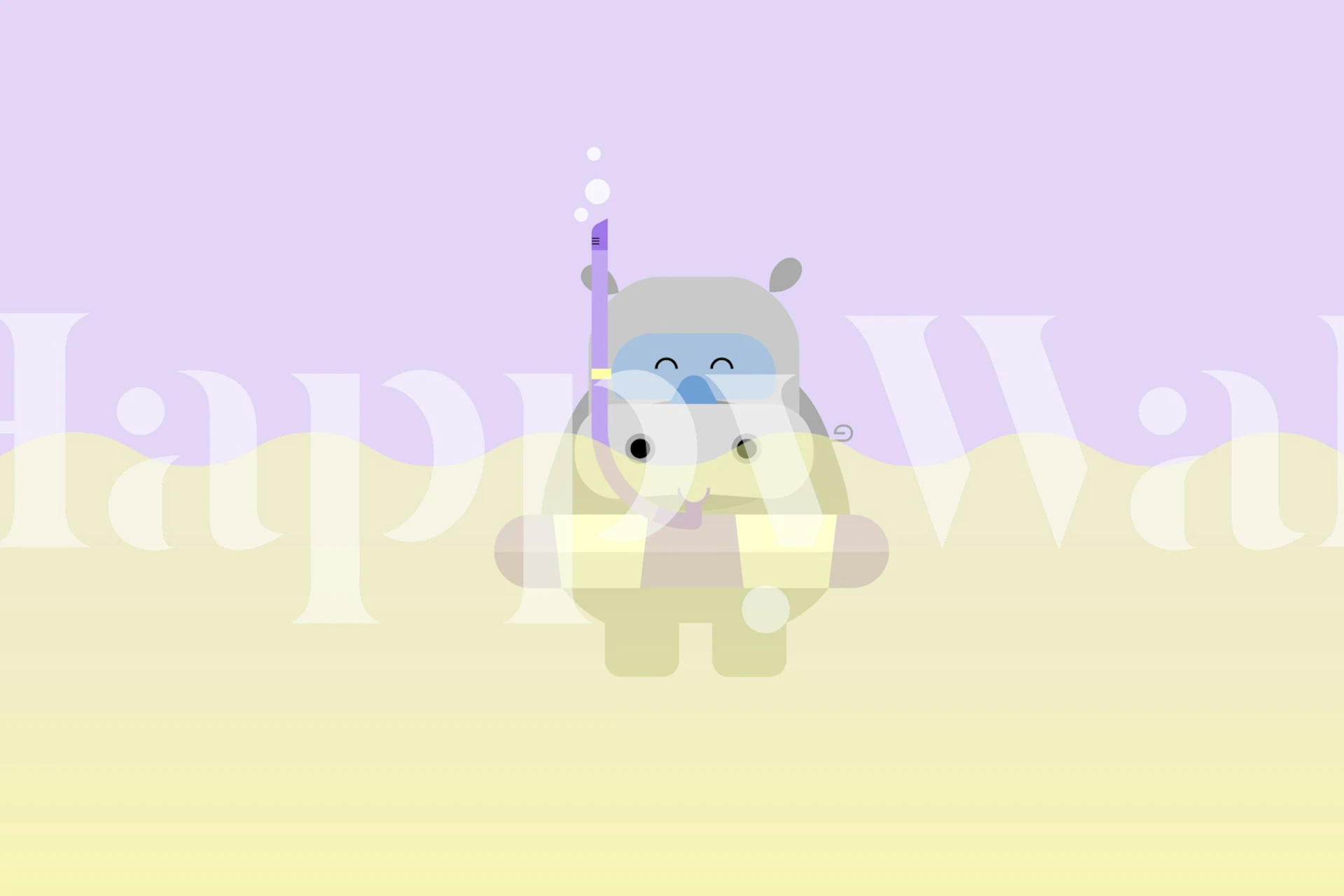 Hippo's Beach Adventure tapetti huoneessa