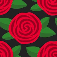 Dark red roses on black background tapete