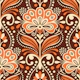 Ornamental vintage florals brown