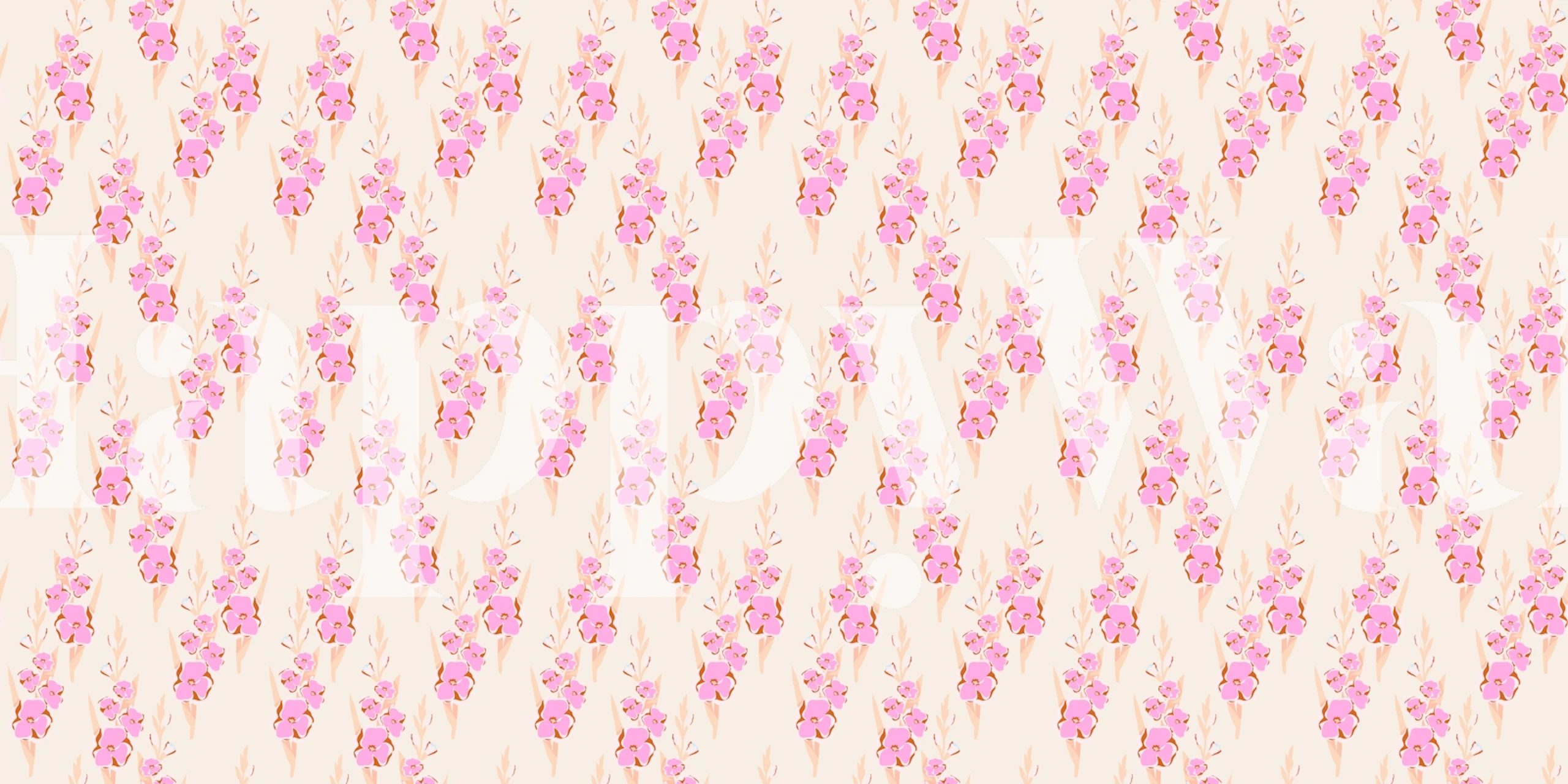 Papier peint Pastel Bloom Cascade dans une pièce vibrante