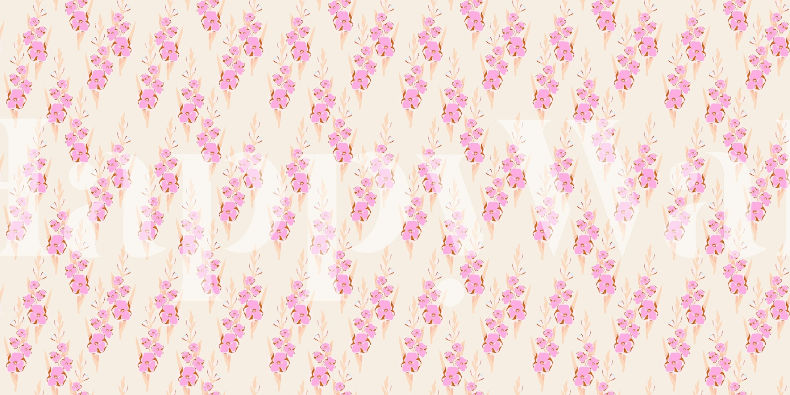 Pastel Bloom Cascade wallpaper in a vibrant room