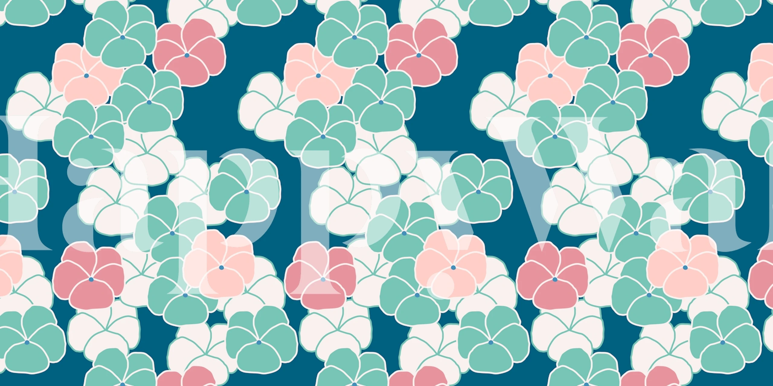 Petals in Pastel tapet i et rumindretning