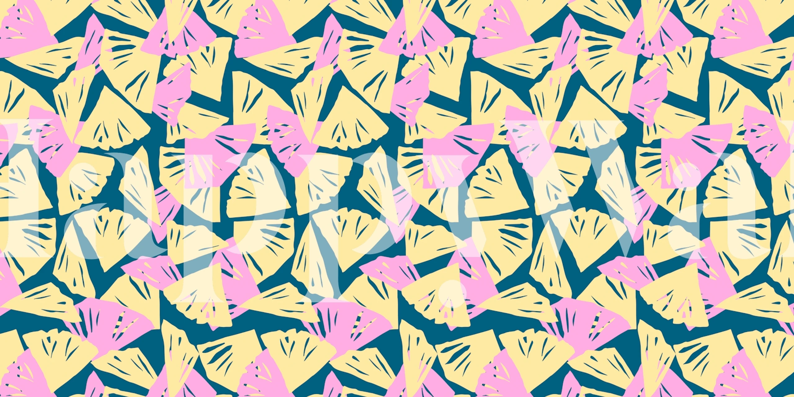 Dizajn tapete Tropical Pineapple Vibes u sobi