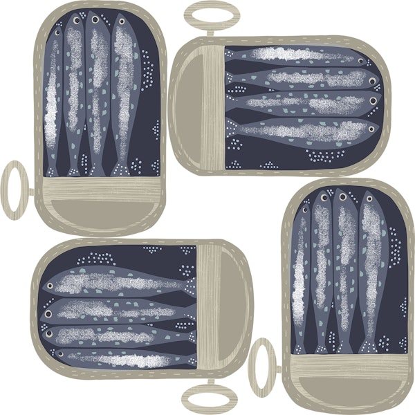 Nautical Fish Can Design