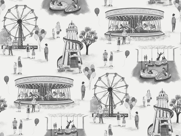 Nostalgic Carousel Ride toile black cream