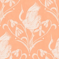 Peach Crane Garden tapeta