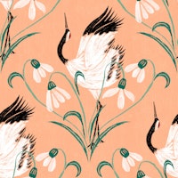 Graceful Crane Dance papiers peint