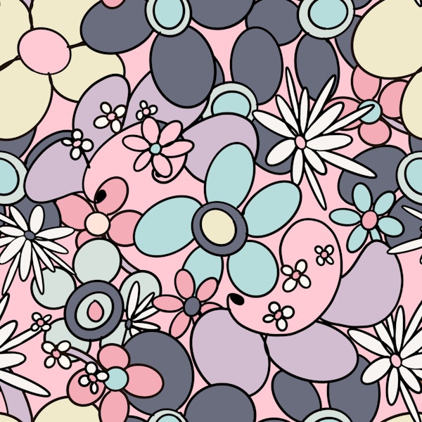 60s 70s Retro Flower Glam 3a