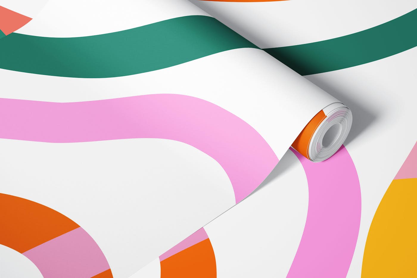 Vibrant Abstract Rainbow Lines wallpaper roll