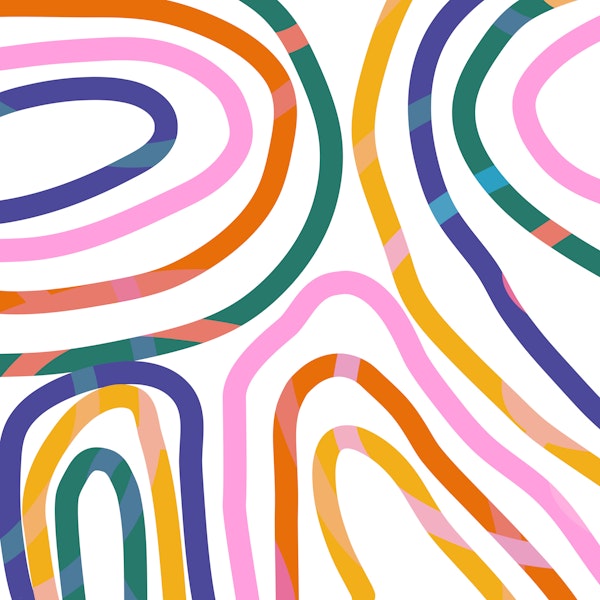 Vibrant Abstract Rainbow Lines