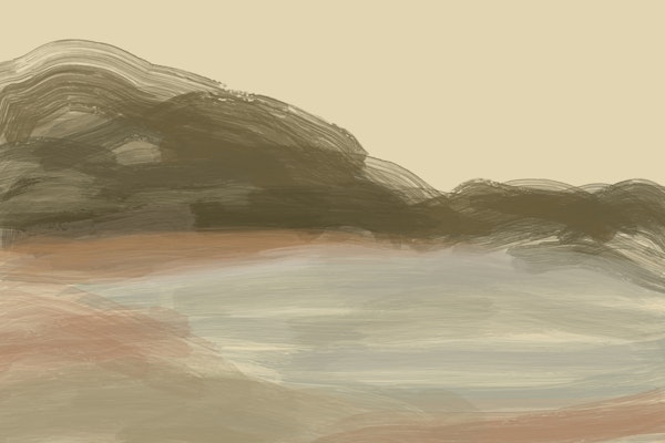 Serene Landscape Brushstrokes