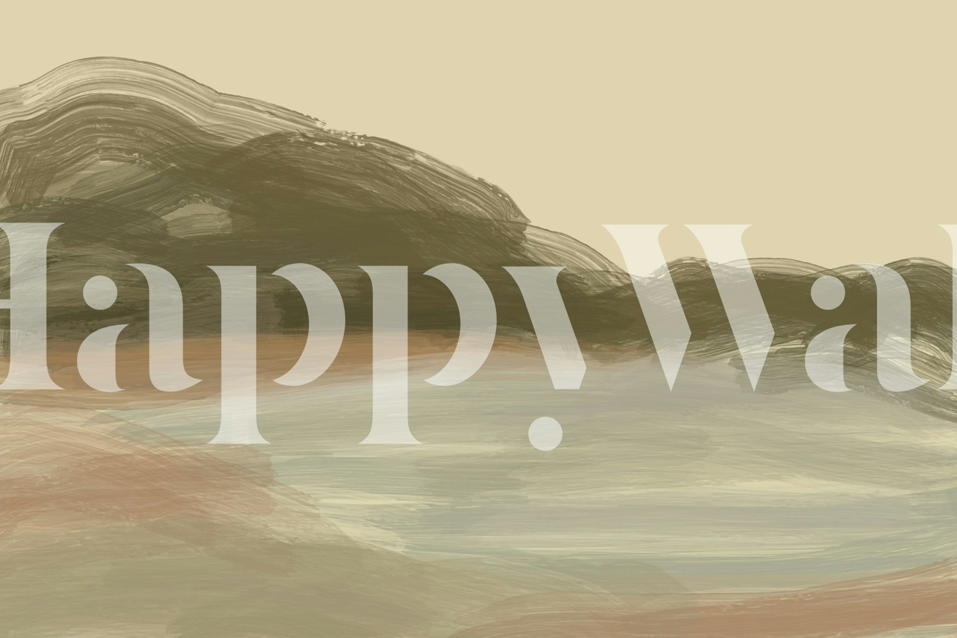 Abstract landscape brushstrokes in earth tones wallpaper