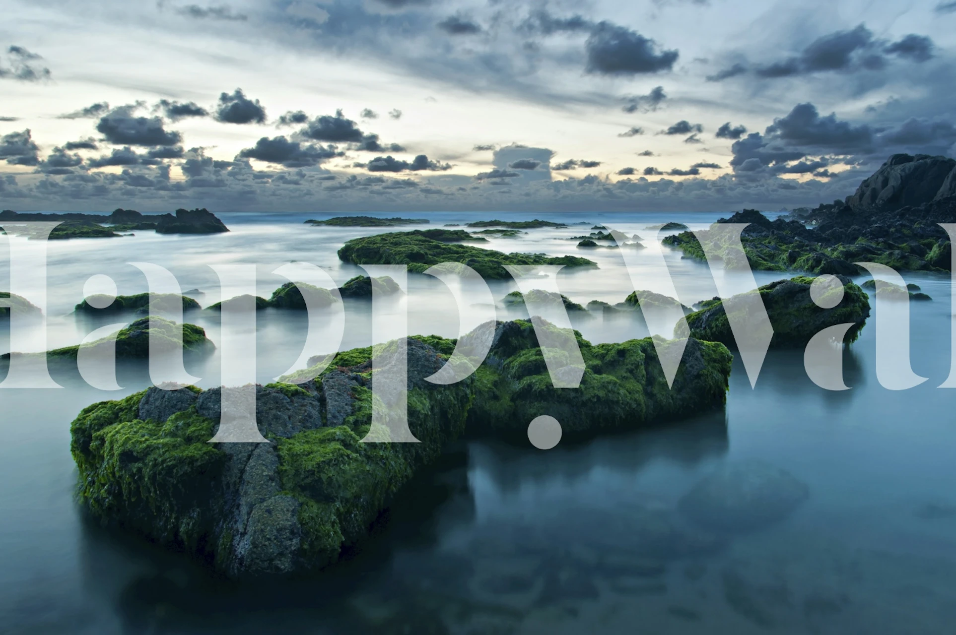 Emerald Tides wallpaper in a modern room