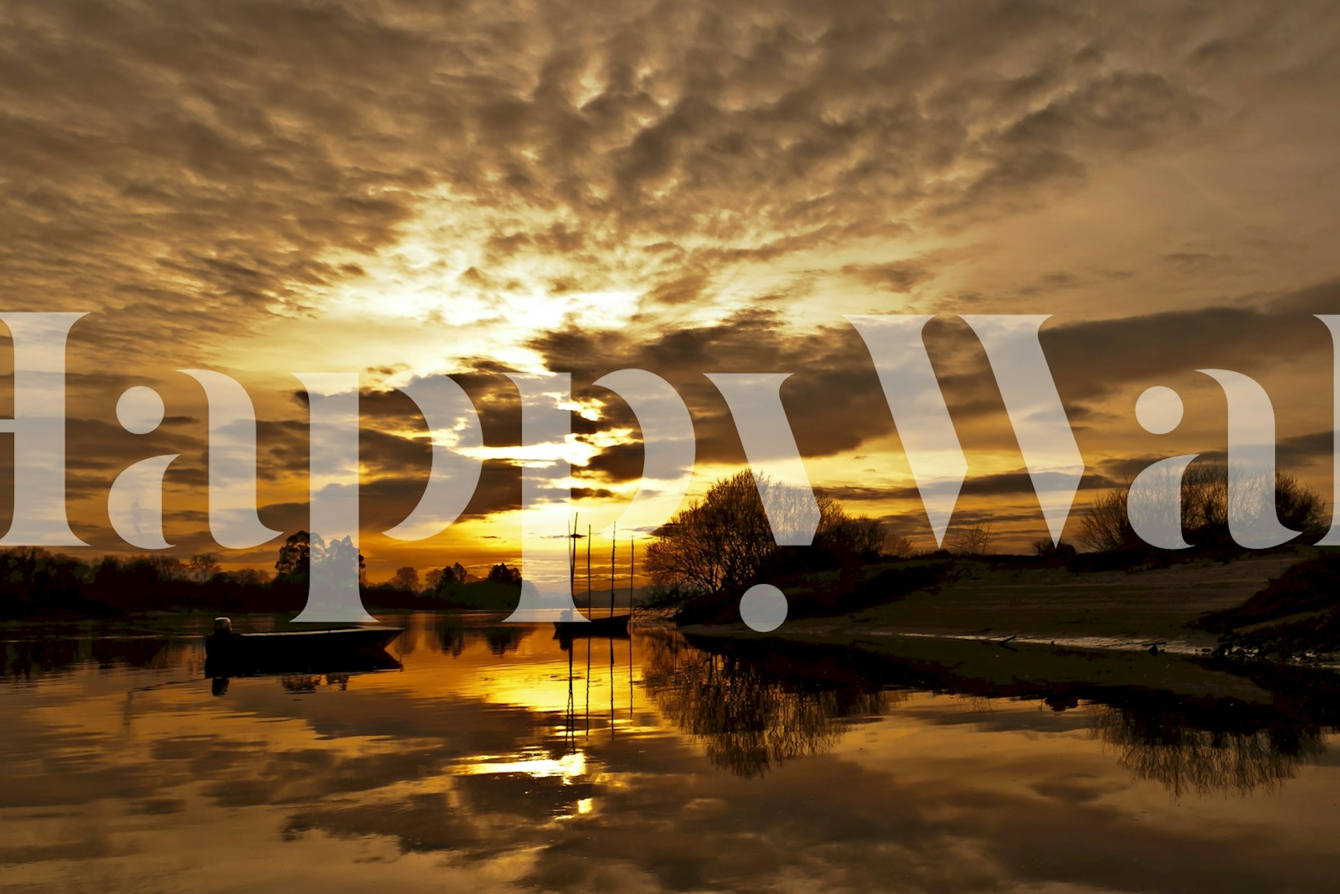 Sunset Reverie wallpaper in a room