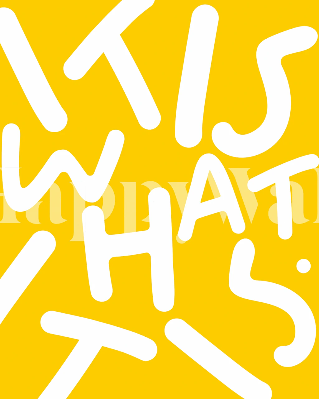 Carta da parati gialla con design di testo in grassetto