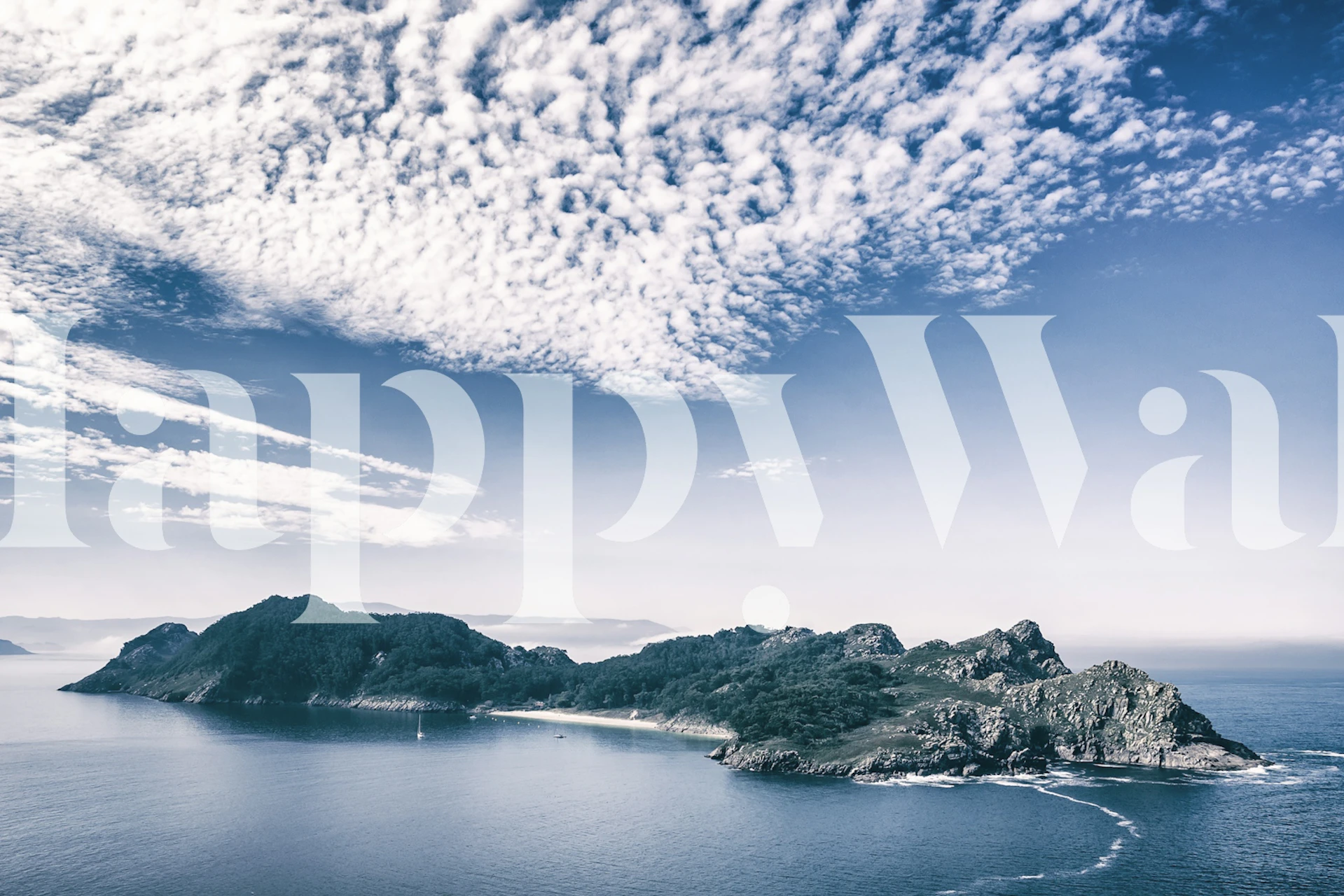 Sky Meets Sea wallpaper in a room